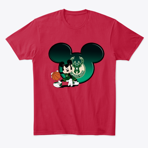 v4zh milwaukee bucks mickey mouse classic t shirt 2 front red