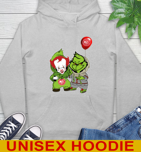 Atlanta Hawks Baby Pennywise Grinch Christmas NBA Basketball Hoodie 6