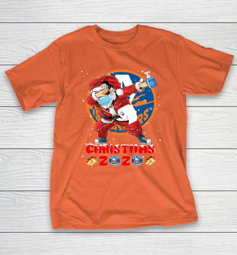 New York Islanders Funny Santa Claus Dabbing Christmas 2020 NHL T-Shirt 4