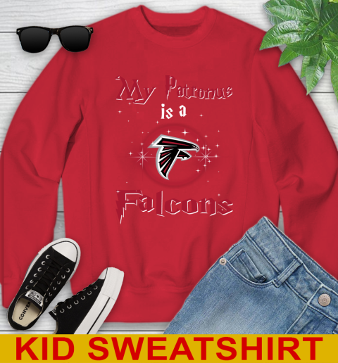 NFL Football Harry Potter My Patronus Is A Atlanta Falcons Youth Sweatshirt 7