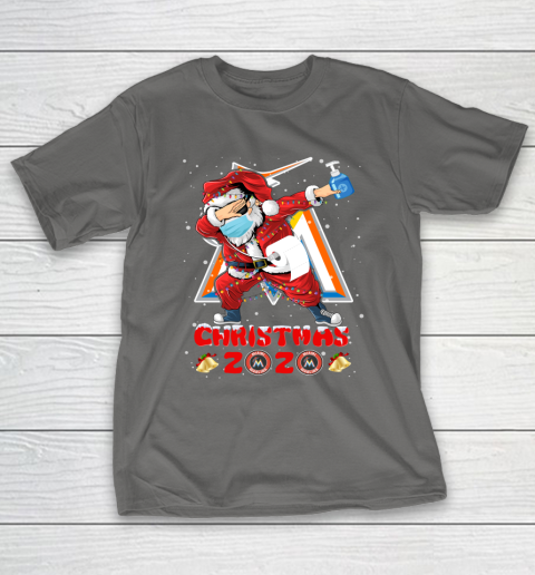 Miami Marlins Funny Santa Claus Dabbing Christmas 2020 MLB T-Shirt 8