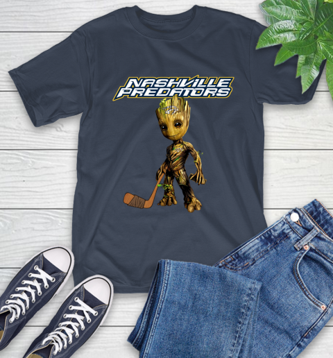 Nashville Predators NHL Hockey Groot Marvel Guardians Of The Galaxy T-Shirt 4