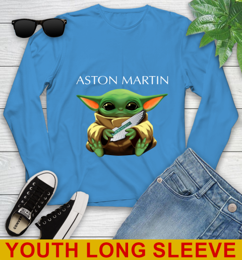 Star Wars Baby Yoda Hugs Aston Martin Car Shirt 124