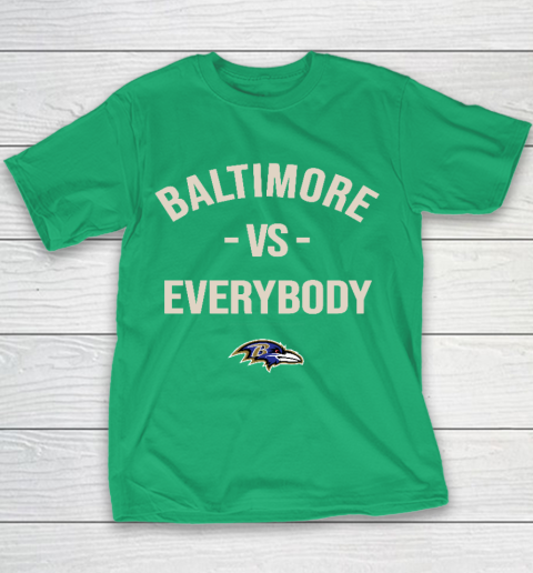 Baltimore Ravens Vs Everybody Youth T-Shirt 3