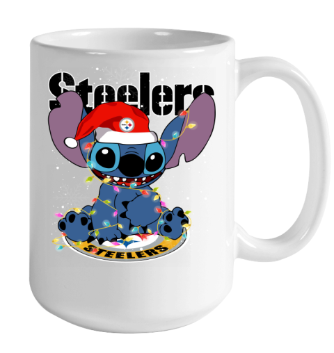 Pittsburgh Steelers NFL Football noel stitch Christmas Color Changing Mug 15oz 2