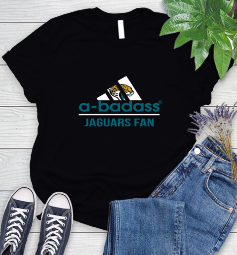 Jacksonville Jaguars NFL Football A Badass Adidas Adoring Fan Sports Women's T-Shirt