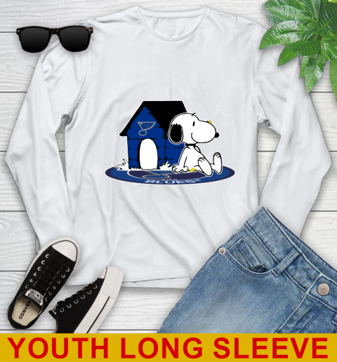 NHL Hockey St.Louis Blues Snoopy The Peanuts Movie Shirt Youth Long Sleeve