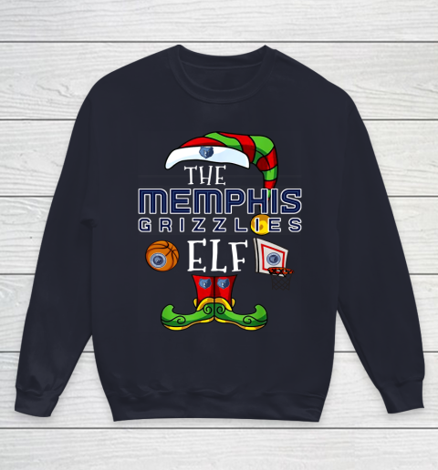 Memphis Grizzlies Christmas ELF Funny NBA Youth Sweatshirt 2