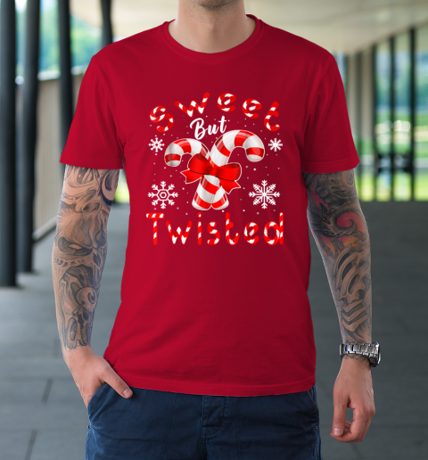 Candy Cane Sweet But Twisted Funny Merry Christmas T-Shirt 16