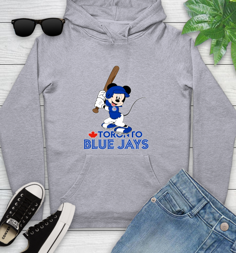 MLB Baseball Toronto Blue Jays Cheerful Mickey Mouse Shirt Youth Hoodie - Image 7