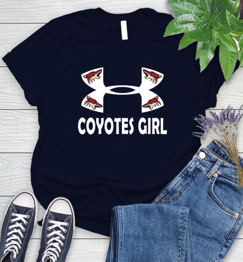 NHL Arizona Coyotes Girl Under Armour Hockey Sports Women's T-Shirt 2