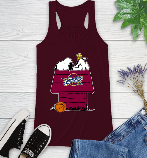 Cleveland Cavaliers NBA Basketball Snoopy Woodstock The Peanuts Movie Racerback Tank 3