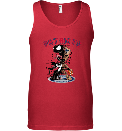 NFL New England Patriots Football Venom Groot Guardians Of The Galaxy 8qyykpkOWMR unisex tank 17 95 151514 front red