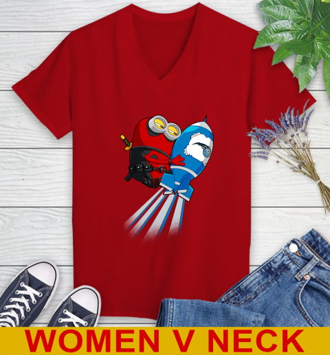NBA Basketball Orlando Magic Deadpool Minion Marvel Shirt Women's V-Neck T-Shirt 10
