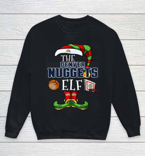 Denver Nuggets Christmas ELF Funny NBA Youth Sweatshirt
