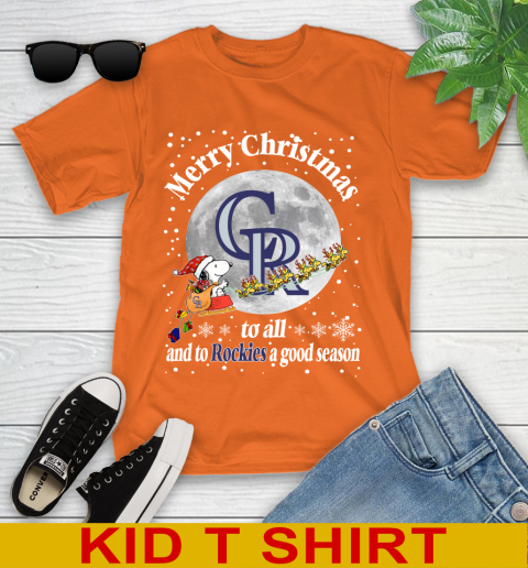 Colorado Rockies Merry Christmas To All And To Rockies A Good Season MLB Baseball Sports Youth T-Shirt 8