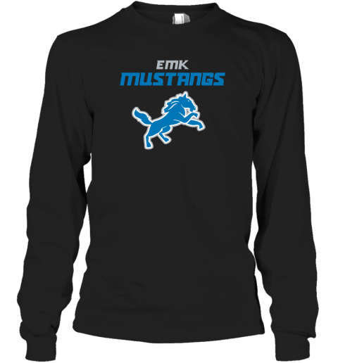 MR MAC EMK DESIGNS EMK MUSTANGS FOOTBALL Long Sleeve T-Shirt