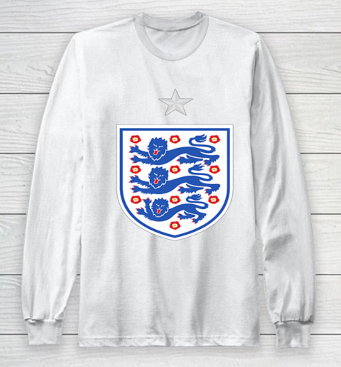 England Three Heraldic Lions Crest Soccer Football 2020 2021 Long Sleeve T-Shirt