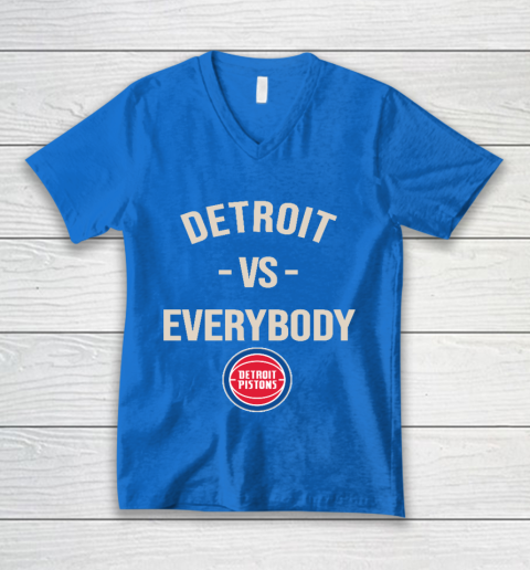 Detroit Pistons Vs Everybody V-Neck T-Shirt 5