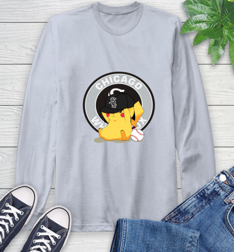 MLB Pikachu Baseball Sports Chicago White Sox Long Sleeve T-Shirt 6
