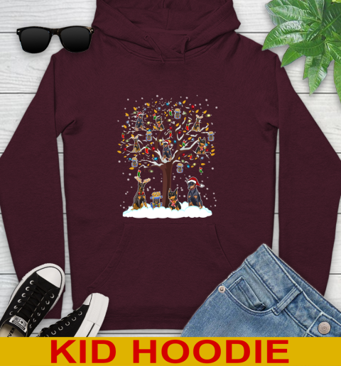 Doberman Pinscher dog pet lover light christmas tree shirt 134