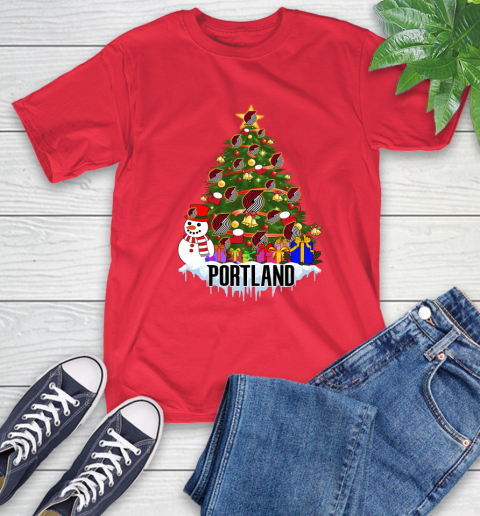 Portland Trail Blazers Merry Christmas NBA Basketball Sports T-Shirt 10
