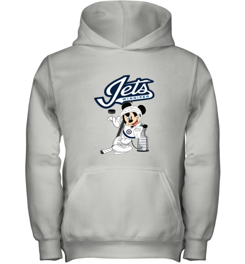 Mickey Winnipeg Jets With The Stanley Cup Hockey NHL Youth Hoodie