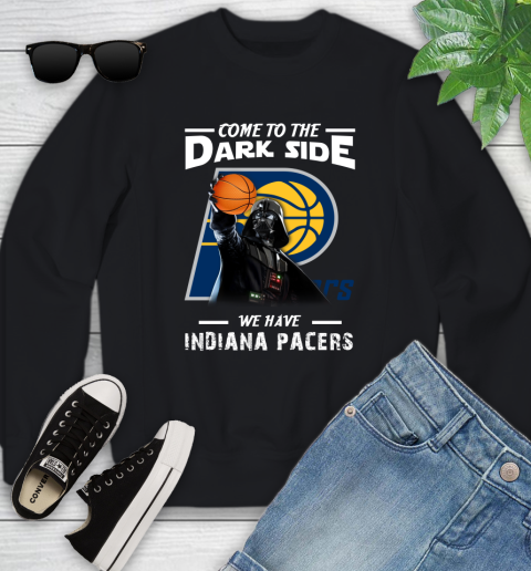 NBA Come To The Dark Side We Have Indiana Pacers Star Wars Darth Vader Basketball Youth Sweatshirt