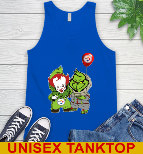 Pittsburgh Steelers Baby Pennywise Grinch Christmas NFL Football Tank Top 5