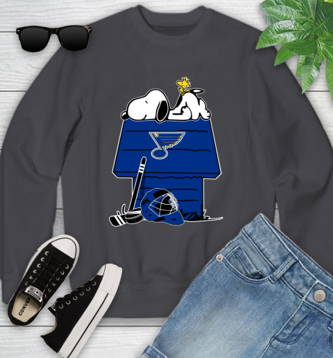 St.Louis Blues NHL Hockey Snoopy Woodstock The Peanuts Movie Youth Sweatshirt 6
