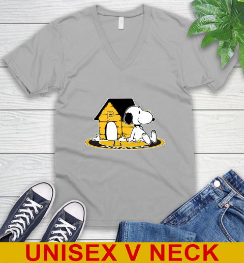 MLB Baseball Pittsburgh Pirates Snoopy The Peanuts Movie Shirt V-Neck T-Shirt 4