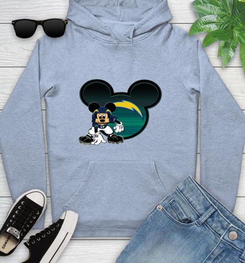 NFL Los Angeles Chargers Mickey Mouse Disney Football T Shirt Youth Hoodie 10