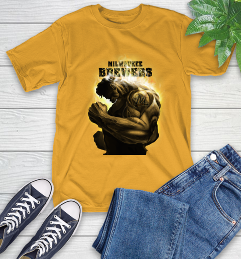 Milwaukee Brewers MLB Baseball Hulk Marvel Avengers Sports T-Shirt 2