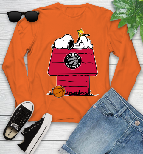 Toronto Raptors NBA Basketball Snoopy Woodstock The Peanuts Movie Youth Long Sleeve 4