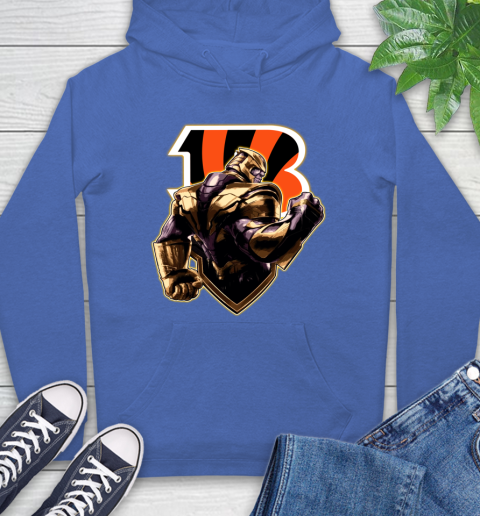 NFL Thanos Avengers Endgame Football Sports Cincinnati Bengals Hoodie 9