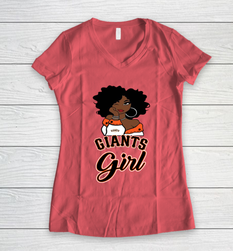San Francisco Giantss Girl MLB Women's V-Neck T-Shirt 6