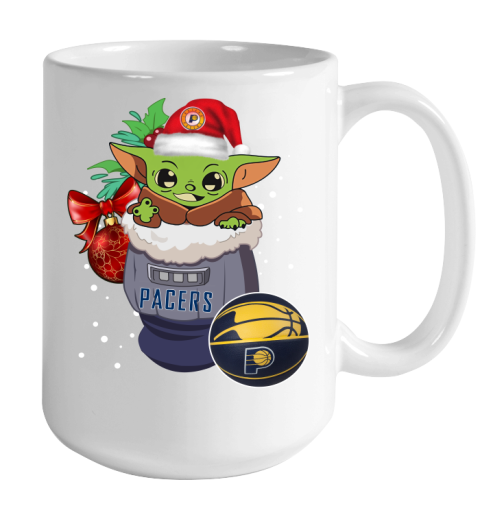Indiana Pacers Christmas Baby Yoda Star Wars Funny Happy NBA Color Changing Mug 15oz 2