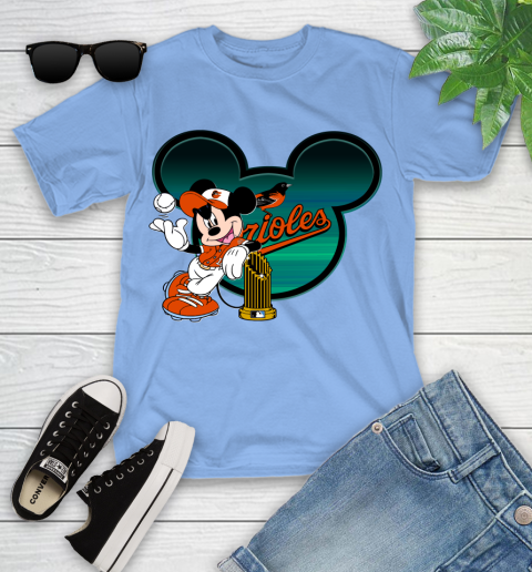 MLB Baltimore Orioles The Commissioner's Trophy Mickey Mouse Disney Youth T-Shirt 11