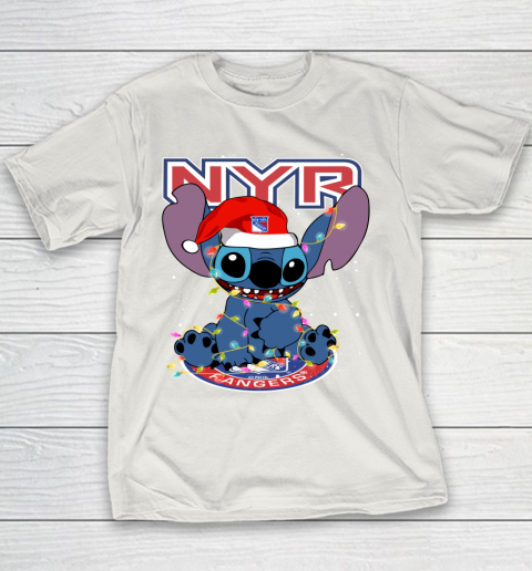 New York Rangers NHL Hockey noel stitch Christmas Youth T-Shirt 8