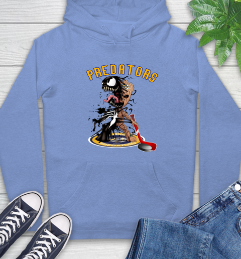 NHL Nashville Predators Hockey Venom Groot Guardians Of The Galaxy Hoodie 11