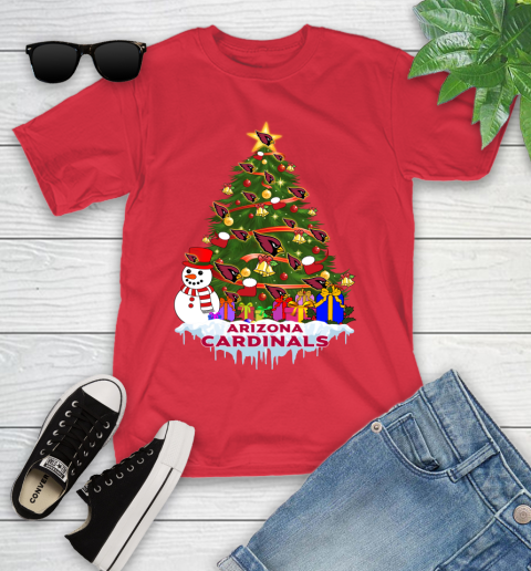 Arizona Cardinals Merry Christmas NFL Football Sports Youth T-Shirt 10