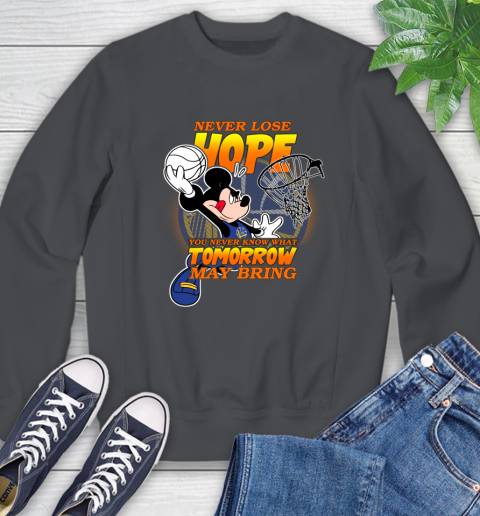 Golden State Warriors NBA Basketball Mickey Disney Never Lose Hope Sweatshirt 6