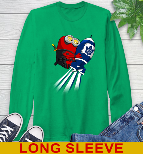 NHL Hockey Toronto Maple Leafs Deadpool Minion Marvel Shirt Long Sleeve T-Shirt 8