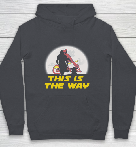 St.Louis Cardinals MLB Baseball Star Wars Yoda And Mandalorian This Is The Way Youth Hoodie 5