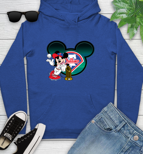 MLB Philadelphia Phillies The Commissioner's Trophy Mickey Mouse Disney Youth Hoodie 9