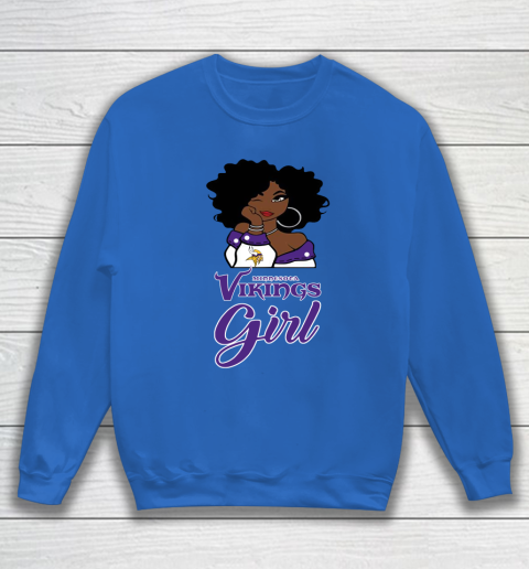 Minnesota Vikings Girl NFL Sweatshirt Tee For Sports