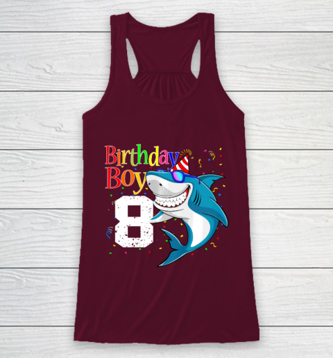 Kids 8th Birthday Boy Shark Shirts 8 Jaw Some Four Tees Boys 8 Years Old Racerback Tank 2
