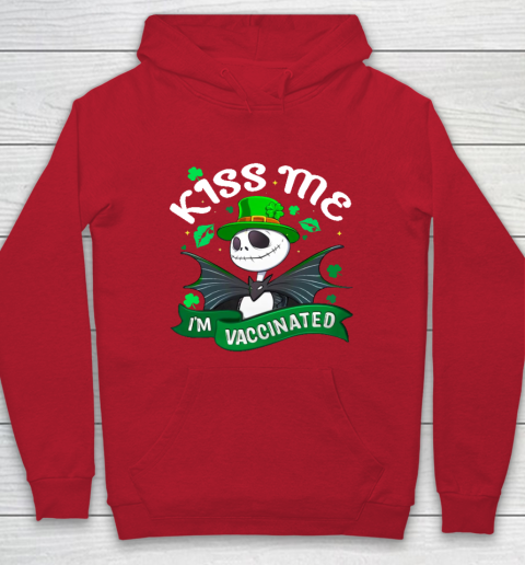 Kiss Me I'm Vaccinated Patrick's Day Jack Skellington Hoodie 7