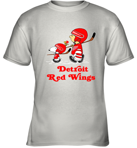 Let's Play Detroit Red Wings Ice Hockey Snoopy NHL Youth T-Shirt
