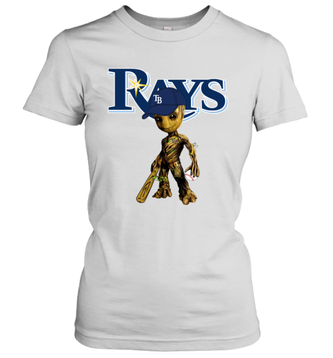 Tampa Bay Rays Baseball Bow Tee Shirt Women's 2XL / Navy Blue